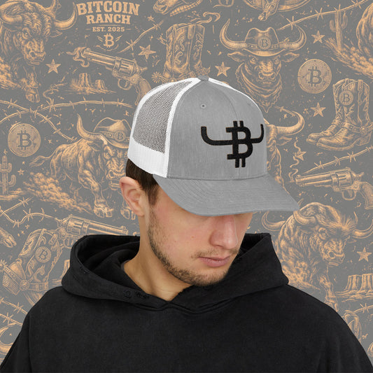 Bitcoin Bull Trucker Cap — Snapback Mesh Hat with BTC Bull Logo