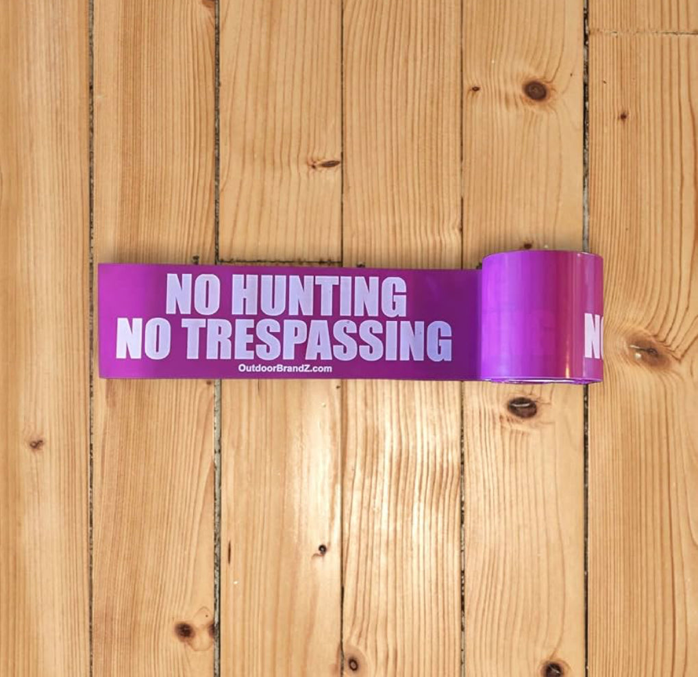 Purple No Hunting No Trespassing Tape