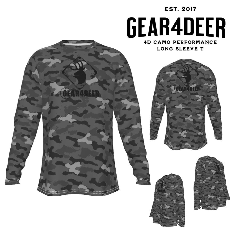 Gear4Deer 4D Camo Long Sleeve T‑Shirt